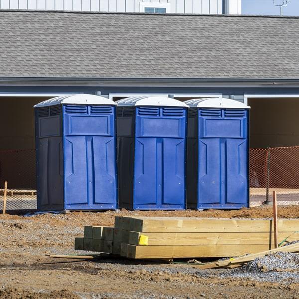 Heavy-duty construction site porta potty in Clovis, California